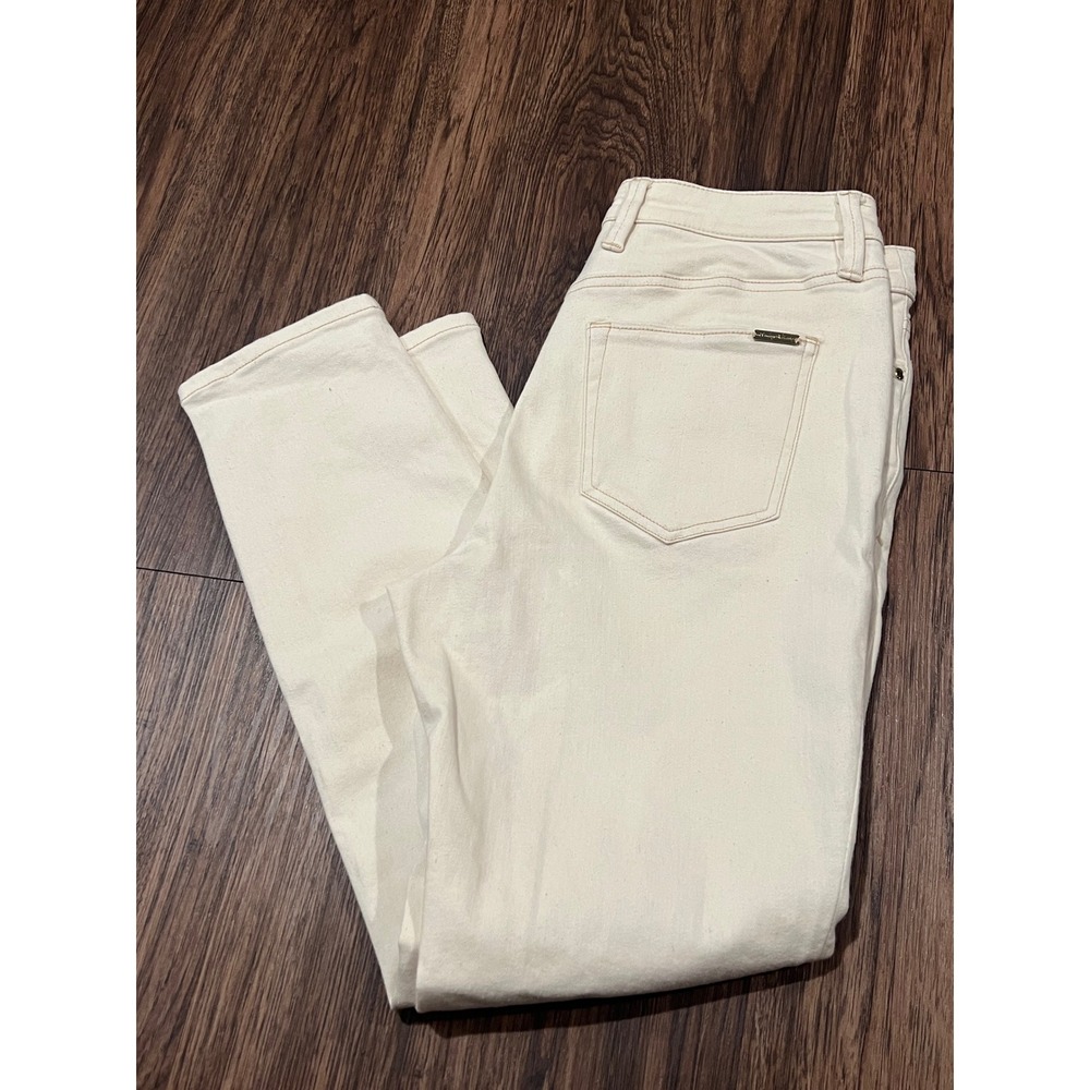 Tommy Bahama Boracay Indigo High Rise Ankle Jeans Natural Cream 8x27 SW120852
